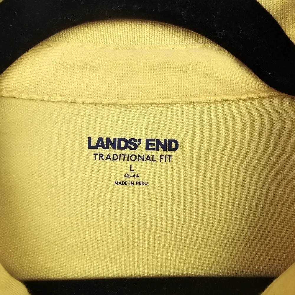 LANDS' END Polo Shirts Bundle Traditional Fit Yellow/Blue Mens Size‎ L 42-44